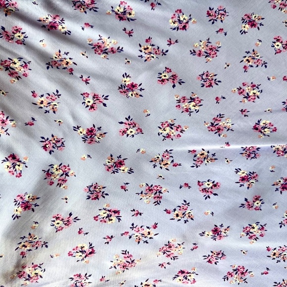 Zara Floral Print Satin Effect Slip Light Mauve Dress Backless Crisscross Size M - Picture 6 of 11